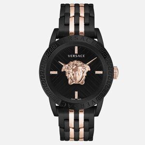 Versace Mens Two Tone 43mm Bracelet Watch